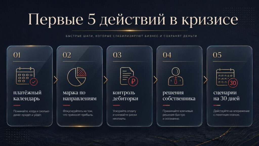 первые действия собственника если бизнес в кризисе